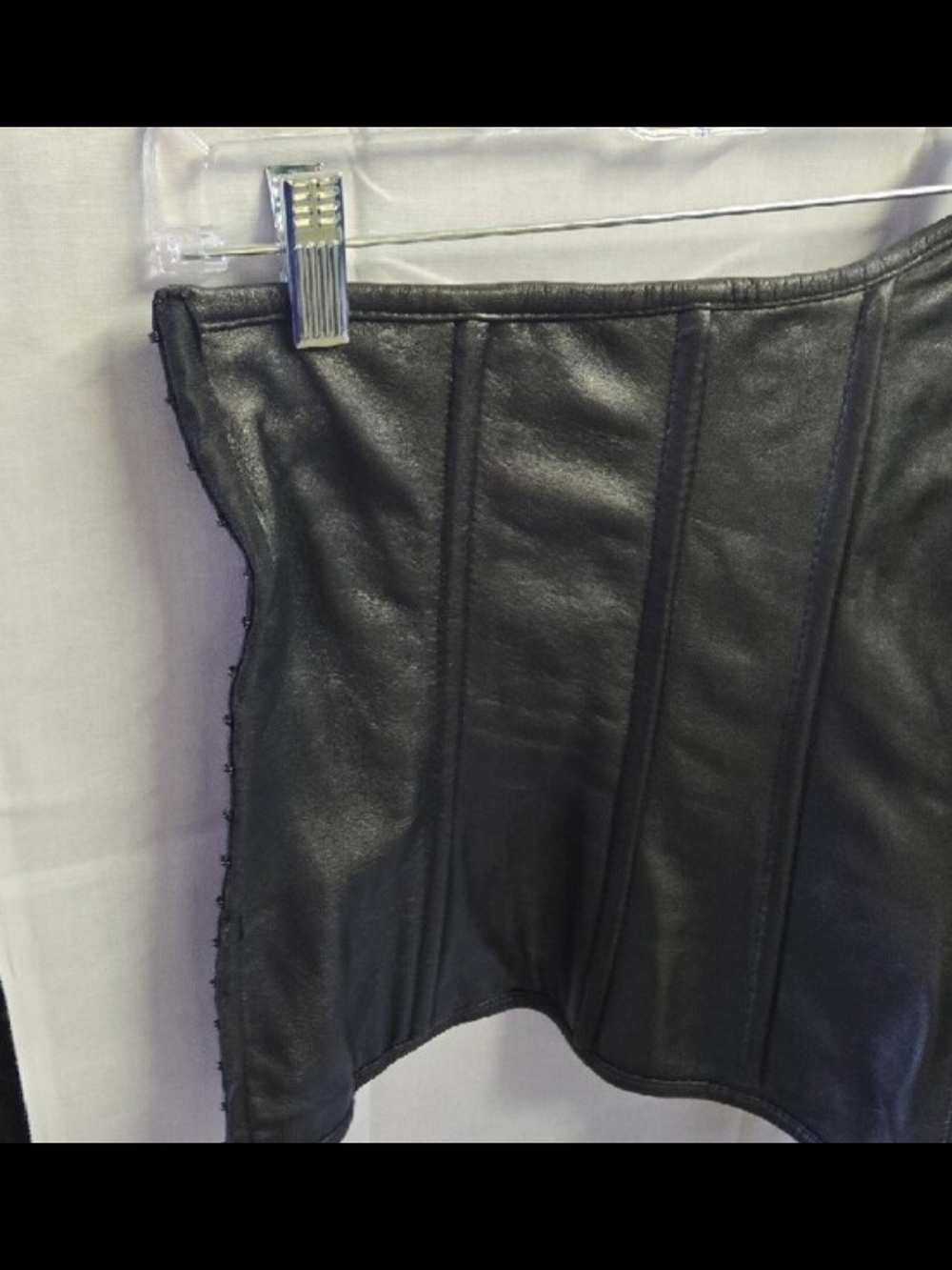 Rare Milwaukee Leather Rapture Black Lace-Up Leather Corset Top XL - Picture 12 of 12